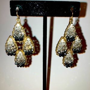 Earrings • Large Trendy Layered Beaded Ombré Earrings